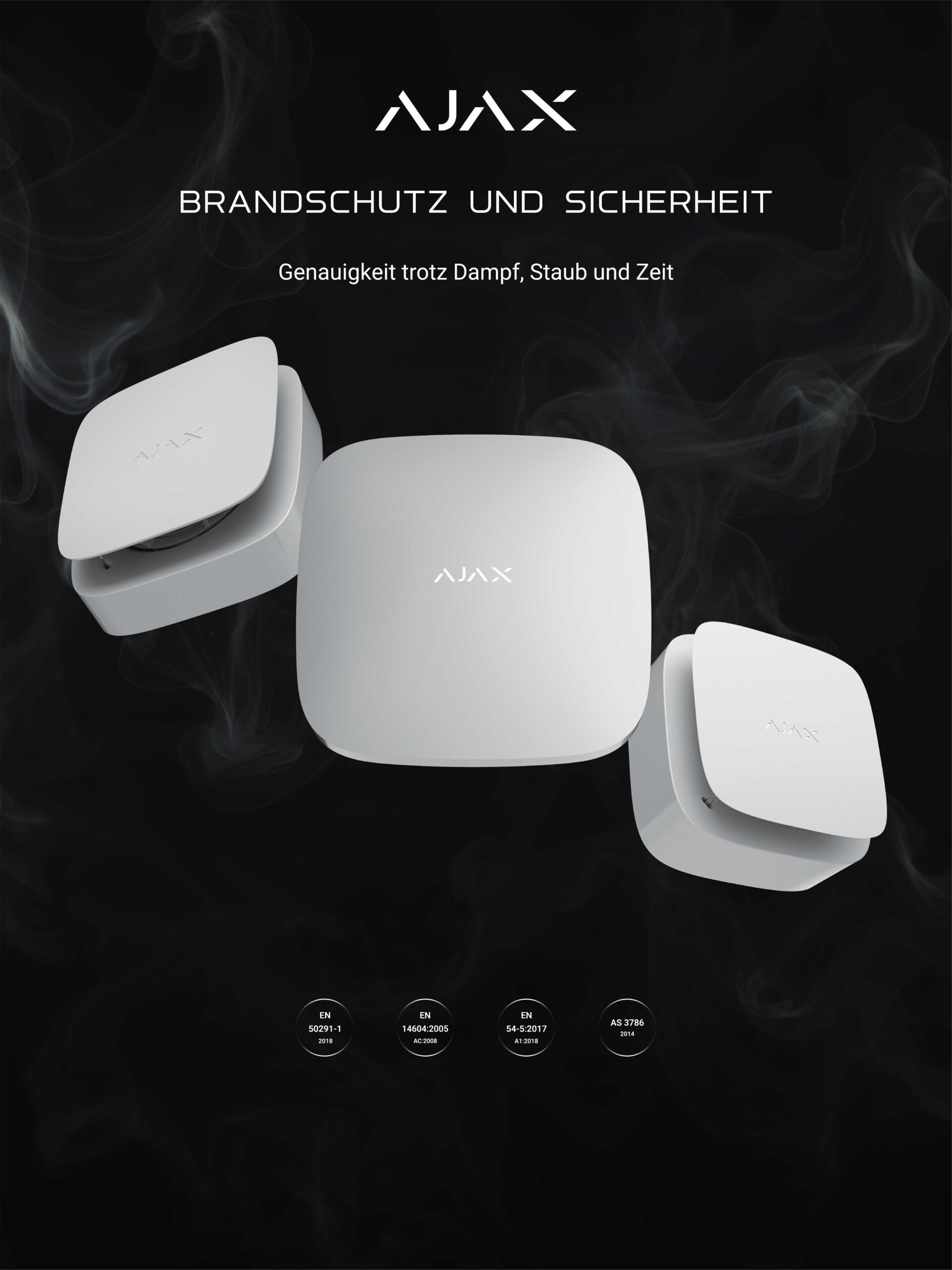 Brandwarnanlage von AJAX Hitze und Rauchmelder